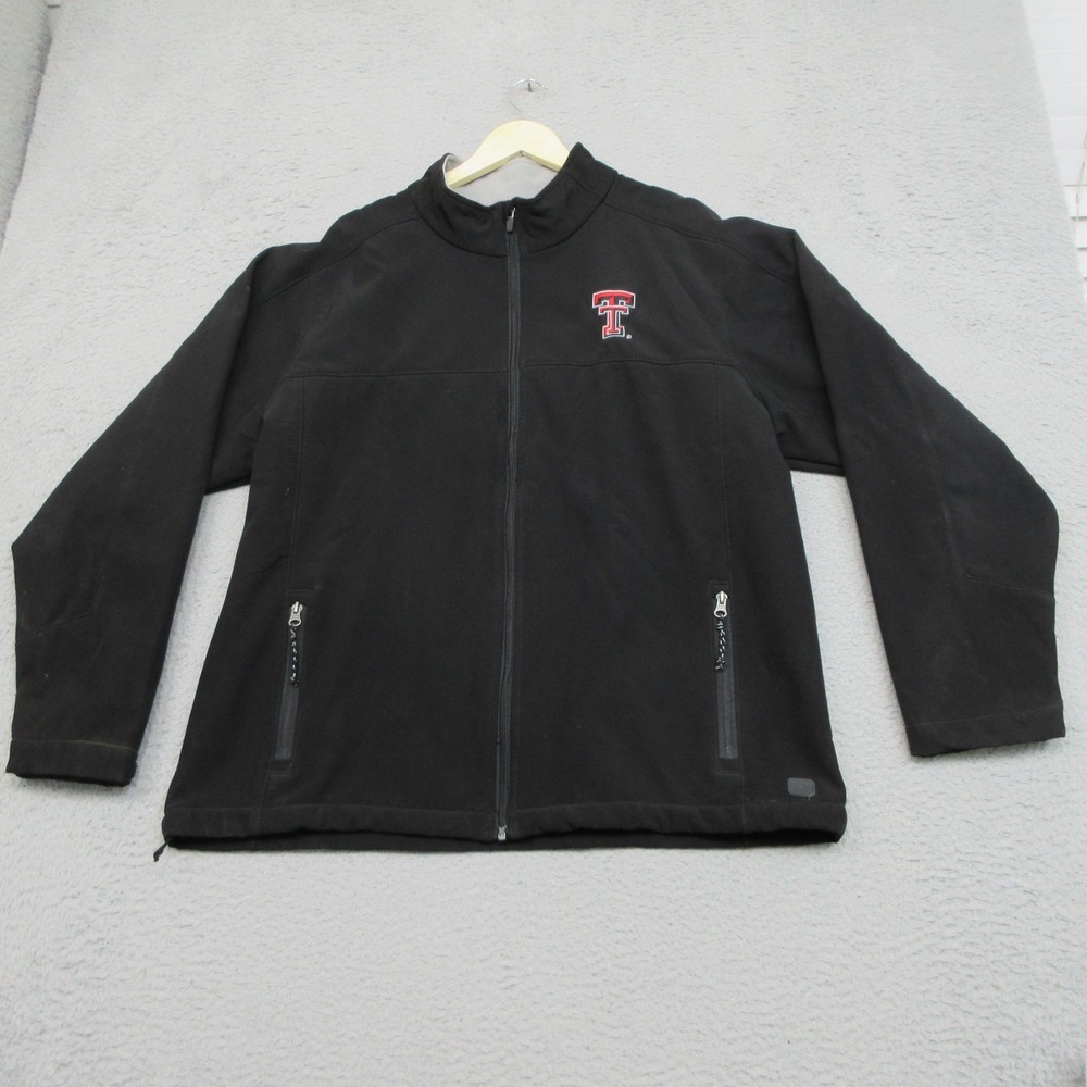 Texas Tech Red Raiders Jacket Mens XL Black NCAA Football Charles River Fleece